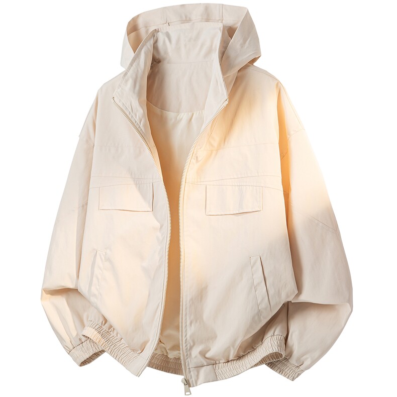 JK009立体白底春季工装美式游骑兵夹克聚酯纤维(M-5XL)TP55，男装夹克，电商A088