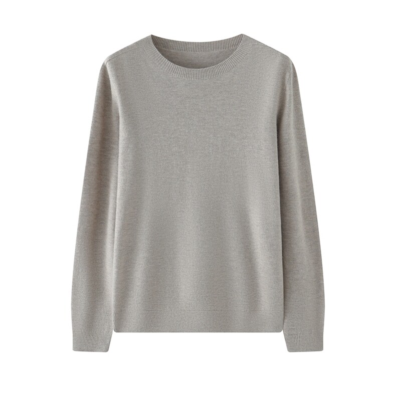 时尚百搭纯色宽松羊毛衫保暖舒适多色可选，女装羊毛衫，巧奈羊绒