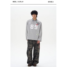1506/QD080/P47美式迷彩工装大口袋直筒休闲裤男复古阔腿长裤，男装工装外套，星座1506
