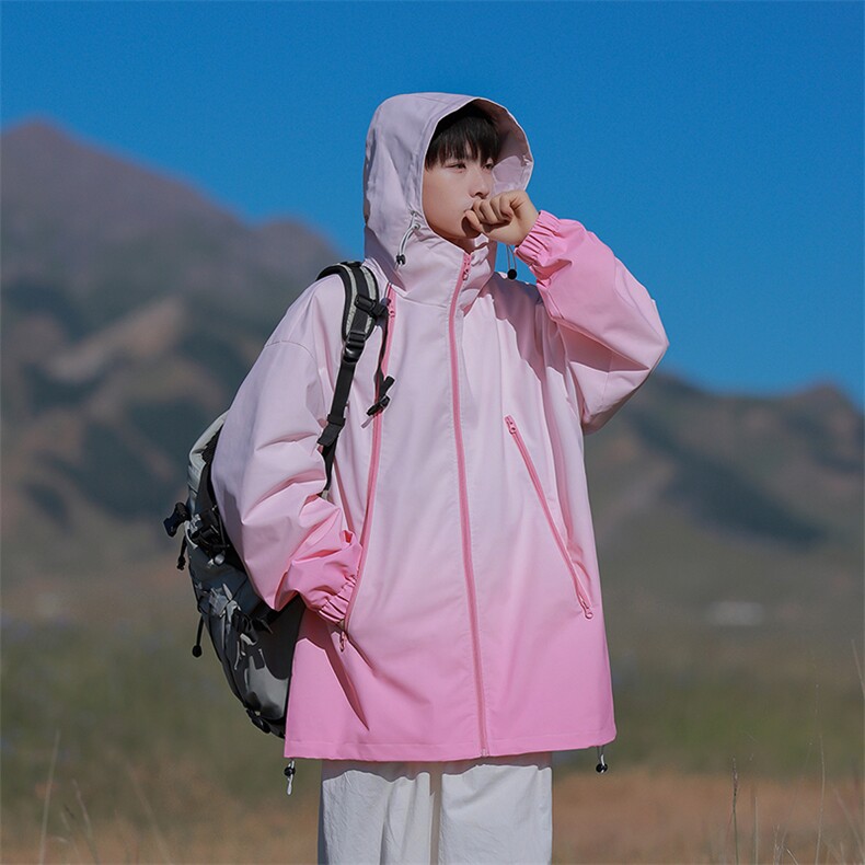 JK7830-P702025秋季新款渐变连帽防水宽松夹克外套,男装夹克,星座109-1
