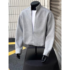 网图现货假两件层次感立领卫衣套装上衣W202-P68卫裤KK303-P50