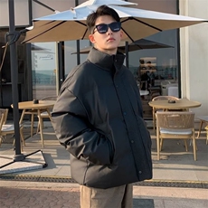 皮棉衣男美式宽松加厚保暖外套短款防风高领休闲面包服潮MW225，男装棉衣，星座1116A-1（原606A）