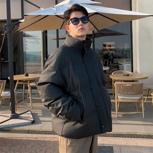 皮棉衣男美式宽松加厚保暖外套短款防风高领休闲面包服潮 MW225图片