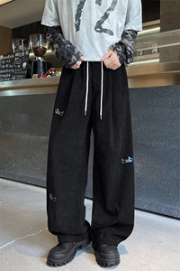 新款300g重磅灯芯绒腊肠狗大码阔腿裤K5681特P45 K5681J加绒特P50图片