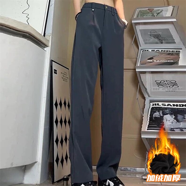 网图慎用中高腰商务直筒裤西裤休闲裤男高级感A266-JRK125-P45，男装西裤，电商A266