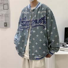 棒球服女春秋宽松小众设计高级感开衫外套潮JK034-75，男装夹克，星座308B-1