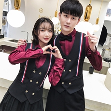 Q8786*2021背带情侣男女同款短马甲夜店酒吧KTV双排扣马甲，男装背心/马甲，星座717A