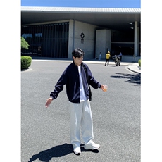 现货潮网图双拉链老钱风立领开衫卫衣外套男女WT31-特P58，女装短外套，电商C310