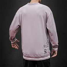 风黑墙秋装新款男士大码套头卫衣长袖脸谱绣花上衣W02，男装卫衣，电商A021