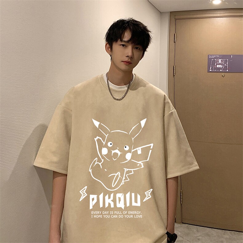 麂皮绒短袖t恤男大码半袖男 JD82078-P25图片