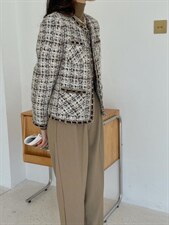 2021新款羊毛小香风外套/咖色系，其它，奥瑾