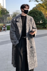 港风长毛马海毛财阀灰西装大衣加厚羊毛大衣YM77717P210控298，男装西服套装，星座227-7