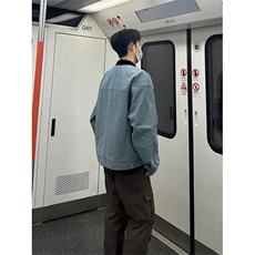 网图有货底特律夹克男女春秋巴恩风解构拼接翻领外套A1197-P70，男装夹克，星座1505