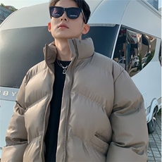 新款高街冬季羽绒服男机能面包服驼色休闲棉服港风W227-P96，男装羽绒服，星座1109-3