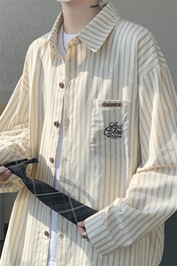现货  CS1163-特P53  新款百搭条纹大码男衬衫图片
