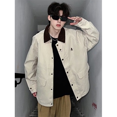 工装夹克男2025春季美式哈灵顿翻领外套高级感衣服JW6503，男装夹克，星座1116A（原606A-3）