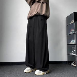 春季潮牌宽松阔腿裤休闲卫裤男士美式hiphop垂感运动裤 K7540-P33图片