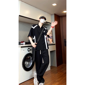 抖音品质！重磅夏季美式冰丝POLO衫男潮流宽松短袖XP2405-P45控68图片