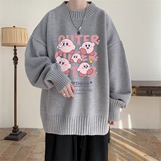 半高领毛衣男士大码针织衫男毛线衣男M18310-P45加绒款-P65，男装针织衫/毛衣，电商A040