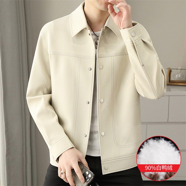 M981-P17090新标白鸭绒针织明线夹克羽绒服秋冬新款,男装羽绒服,星座507A（原星座306B-2）