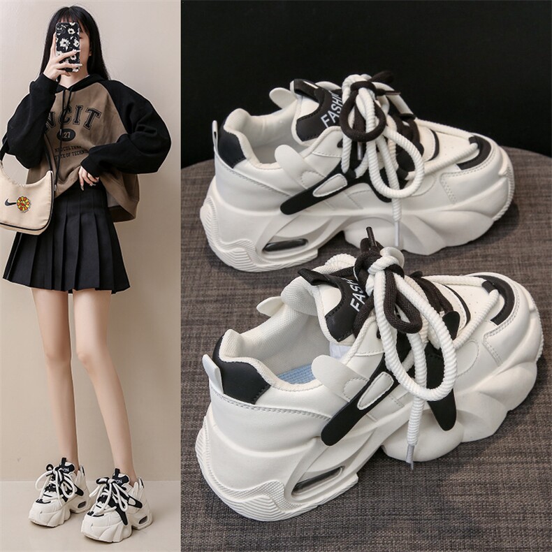 新款老爹鞋女2025春季学生运动跑步鞋休闲鞋厚底鞋，女鞋休闲鞋，电商A223