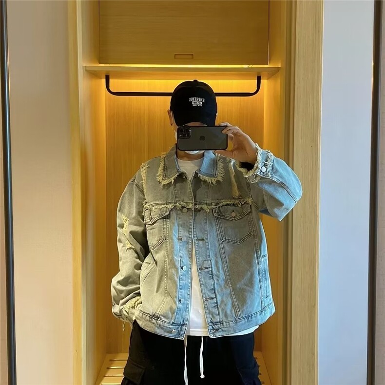 JK8920-P55cleanfit牛仔外套男女春秋款痞帅炸街穿搭复古,男装工装外套,电商B323A