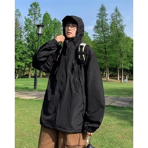 连帽防晒衣男夏季薄款日系复古潮牌宽松休闲HT80-P45图片