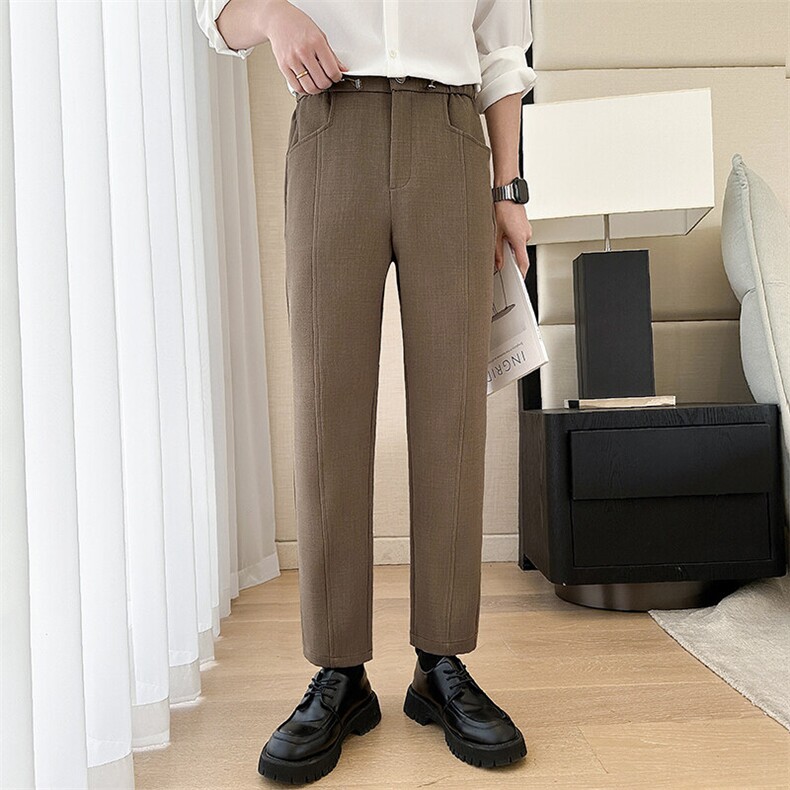 2025春季双色面料垂感休闲裤X42/P58，男装休闲裤，电商B331