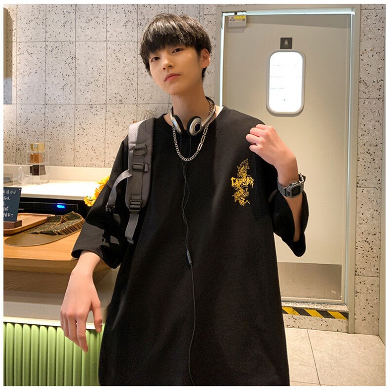 夏季高街龙年斑驳印花短袖T恤大码 M~5XL XZ604-DT216-P25控39图片