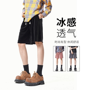 A178 男女同款冰丝速干短裤休闲夏季外穿宽松休闲裤DK161-P28图片
