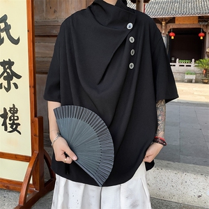 夏季潮ins宽松港风纯色短袖t恤男日系简约半袖体恤现货W8204-P45图片