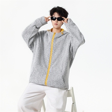 YK86105-P55聚酯纤维秋季新品美式复古人字纹连帽卫衣男，男装卫衣，电商A086-1