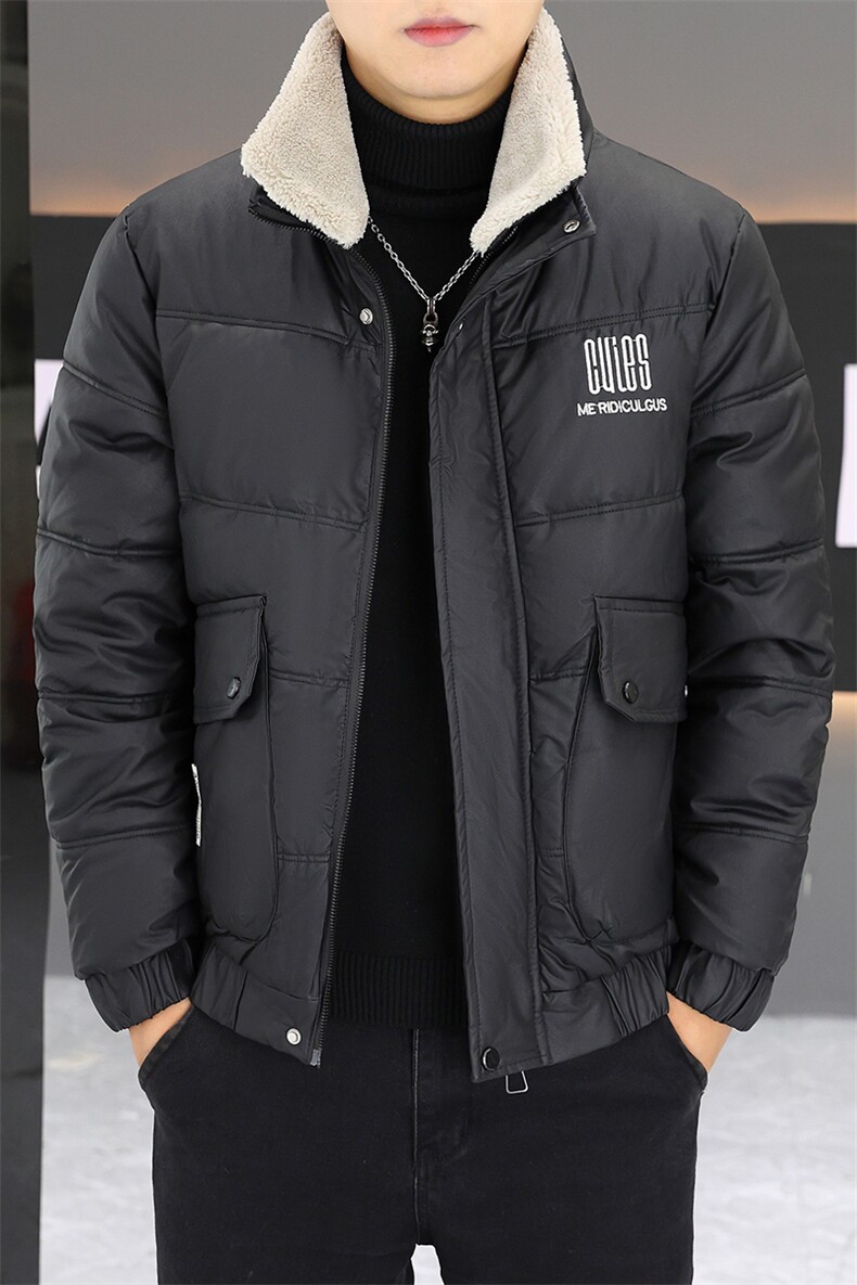 冬季加厚棉衣男休闲时尚PU棉衣防水潮流皮衣棉服外套PY901-P115,男装皮衣,星座310B-3