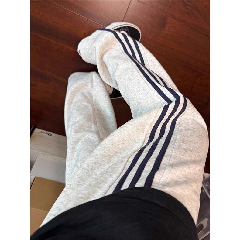 现货秋季美式三条杠直筒宽松休闲卫裤男女K57特P35,男装休闲裤,星座205-3
