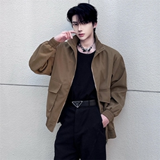 （自家图）黑色立领夹克外套男春工装潮牌衣服2018-P68，男装夹克，星座910-5