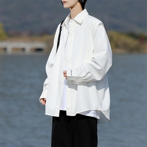8XL-M春夏假两件衬衫长袖大码痞帅高级感衬衣垂感外套CS9005/P60图片
