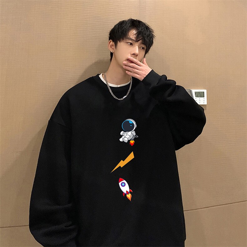 圆领卫衣男大码加厚长袖t恤男2024春S6165-P28图片