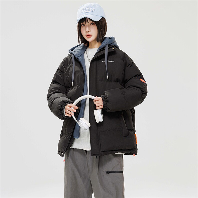 2025冬季港风棉衣男女情侣假两件宽松连帽加厚棉服潮WT08有标-P60,男装棉衣,星座1402-1