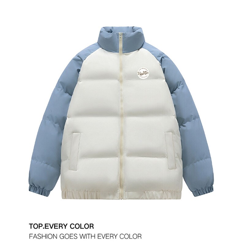 现货抖音得物可供视频三防加厚羽绒拼接棉衣外套面包棉服86627，男装棉衣，电商A486