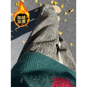 扎染裤子欧美春秋冬青少年阔腿休闲裤宽松慵懒风直筒裤 K608图片