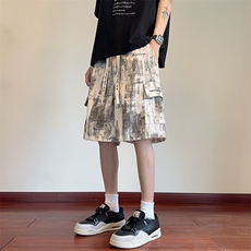 夏季重磅百搭五分短裤男潮日系宽松时尚运动休闲裤D2529*P30控58，男装牛仔裤，星座227-1