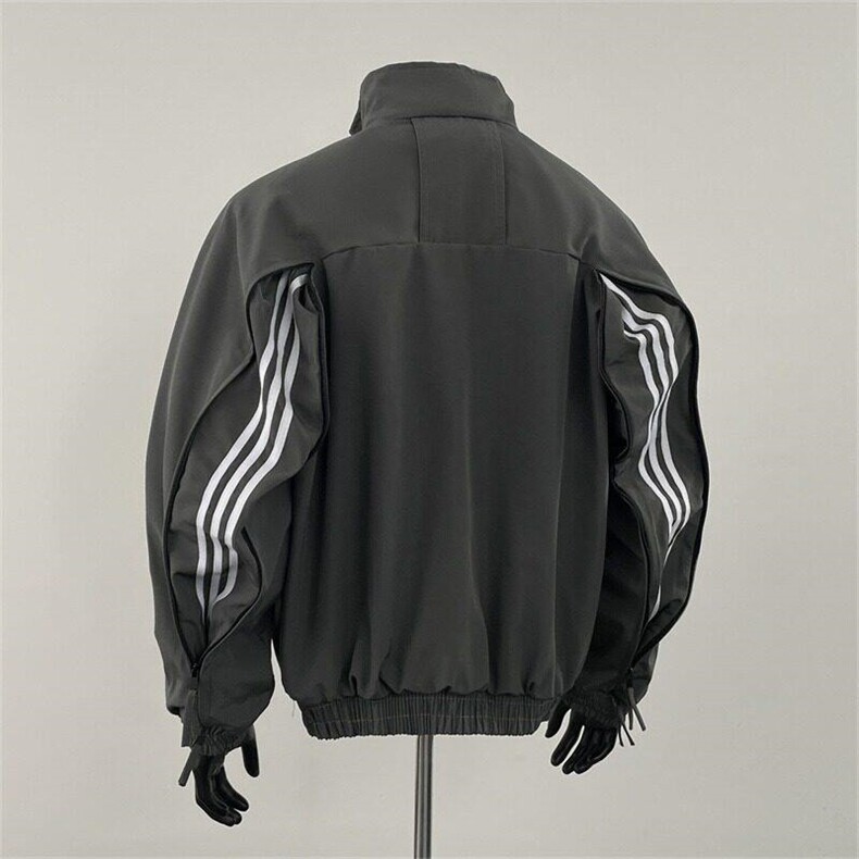 HY208LL-特P80cleanfit小众侧拉链设计美式三条杠街头机能外套，女装短外套，星座1007（原301D）