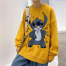 1港风圆领中性情侣潮流大码M-5XL印花加厚毛衣男7750P55加绒P70，男装针织衫/毛衣，星座226-2