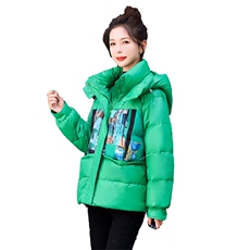 现货白鸭绒小众短款羽绒服女2023冬季新款时尚潮流加厚保暖羽绒服，女装羽绒服，依如秀(原杭风阁)