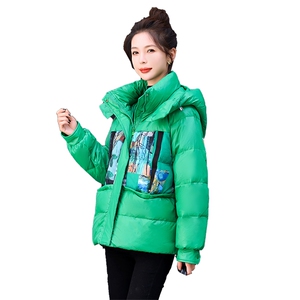 现货白鸭绒小众短款羽绒服女2023冬季新款时尚潮流加厚保暖羽绒服图片