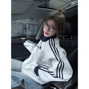 网图现货 藏青色美式撞色翻领秋冬运动外套W023特P50图片