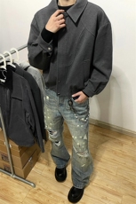 复古美拉德毛呢外套翻领机车夹克JK738特P75，男装夹克，星座908-1