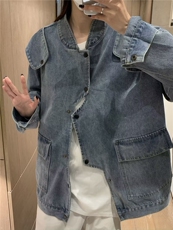 复古排扣秋新款港味牛仔不规则外套XJ01P85，男装夹克，星座1116-2
