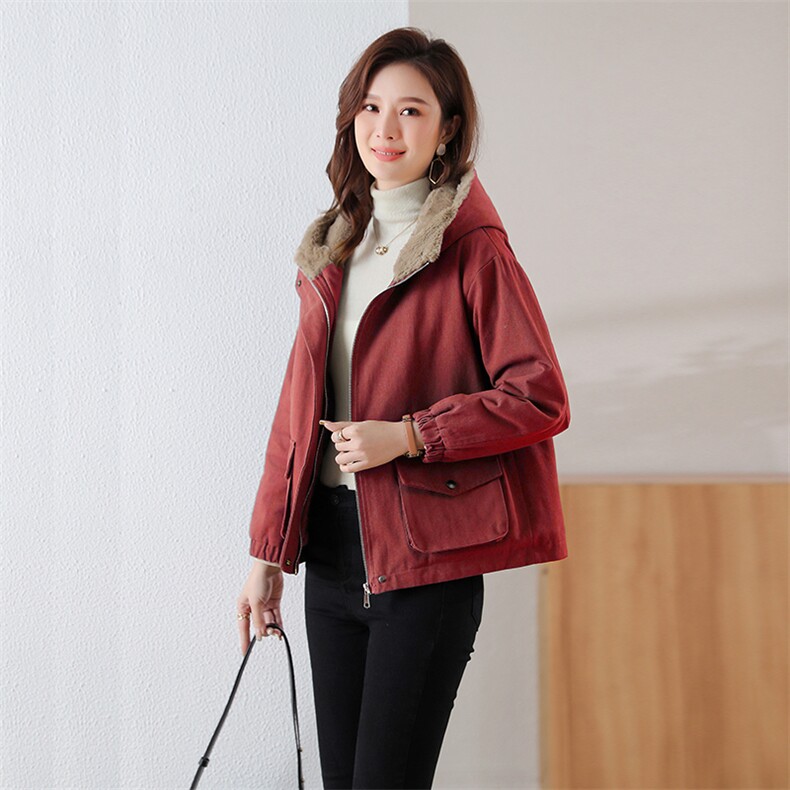 2023新款断款小棉袄派克服加绒加厚754-1款,女装棉衣/棉服,秋牧寒烟