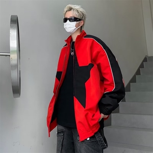 美式小众拼色星星冲锋衣ins男女宽松设计感棒球服WY59-P71图片